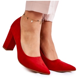 Seastar Classic Suede Pumps On A Red Kendra Bar