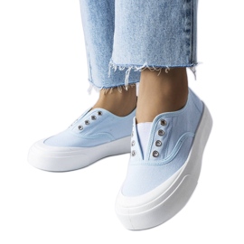 Blue slip-on sneakers from Rabican