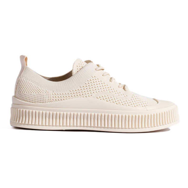 Women's textile sneakers Shelovet beige
