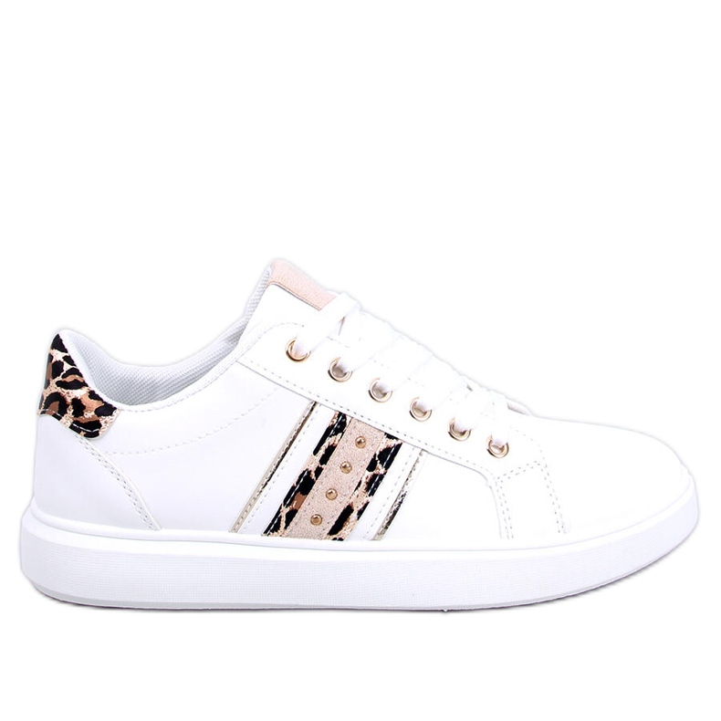 BM Henne Leopard women's sneakers white
