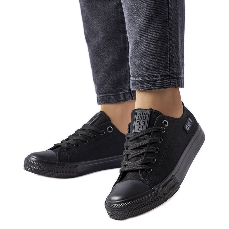 Big Star KK274009 black fabric sneakers