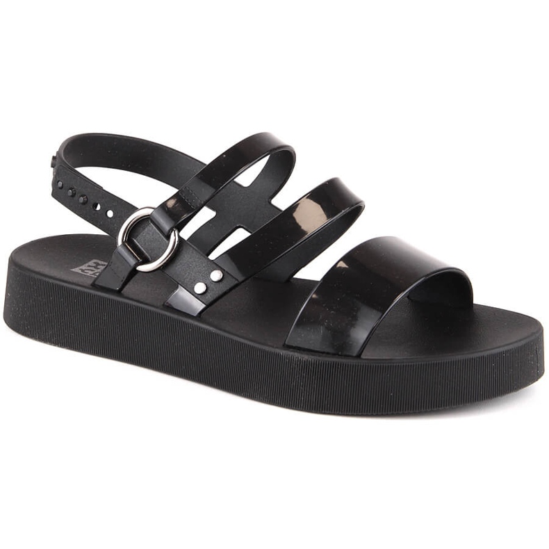 Comfortable women's sandals on the fragrant black platform Zaxy LL285008
