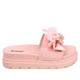 BM Teddy Pink teddy bear platform sandals