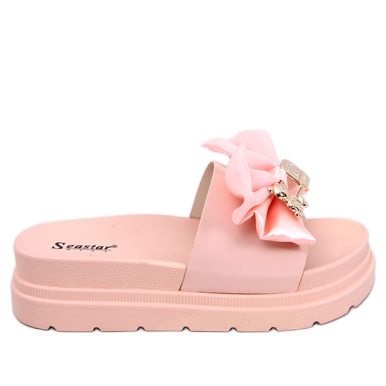 BM Teddy Pink teddy bear platform sandals