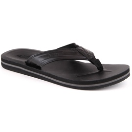 Men's flip-flops made of ecological leather black Big Star LL174605 Men's flip-flops made of ecological leather black Big Star LL174605