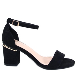 Dicarlo Black suede heeled sandals