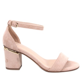 BM Dicarlo Khaki suede heeled sandals beige BM Dicarlo Khaki suede heeled sandals beige