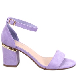 BM Dicarlo LT.PURPLE suede heeled sandals violet