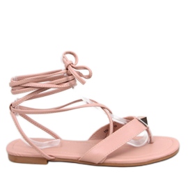 BM Agee Pink Roman Flip Flops