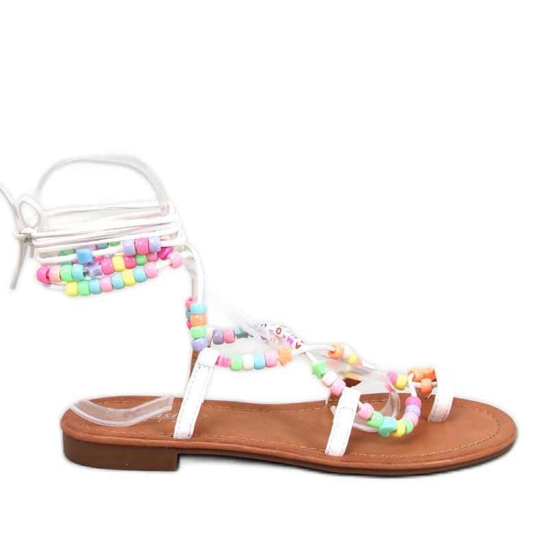 Seastar Megh White beaded Roman boots