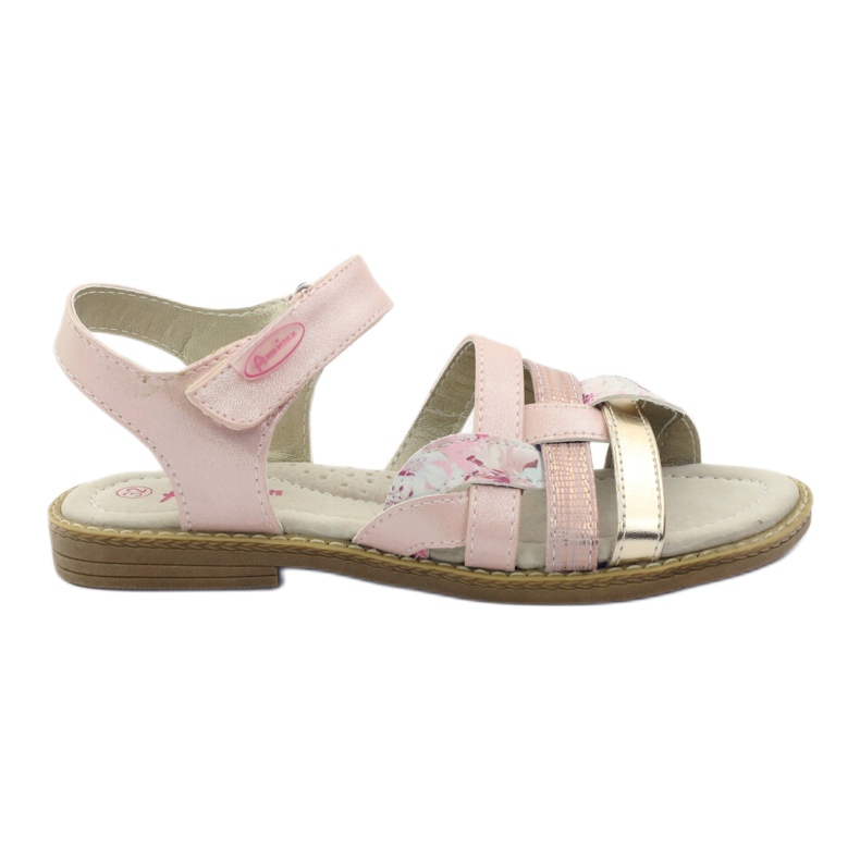 American Club Rose gold gladiator sandals pink golden