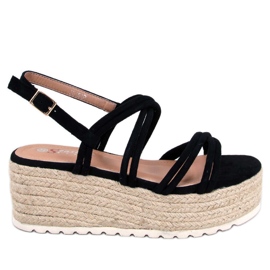 Seastar Altman Black wedge espadrilles