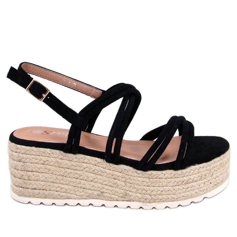 Seastar Altman Black wedge espadrilles