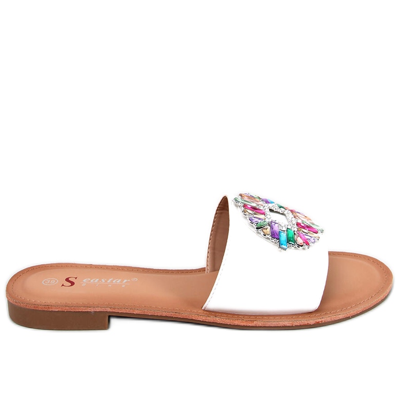Seastar Lowell White colored stone sliders