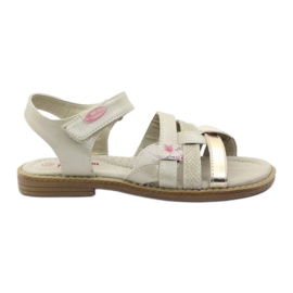 American Club American Sandals Gladiatori beige golden