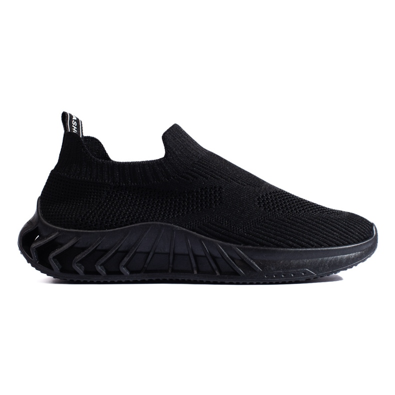 Shelovet black textile sports shoes