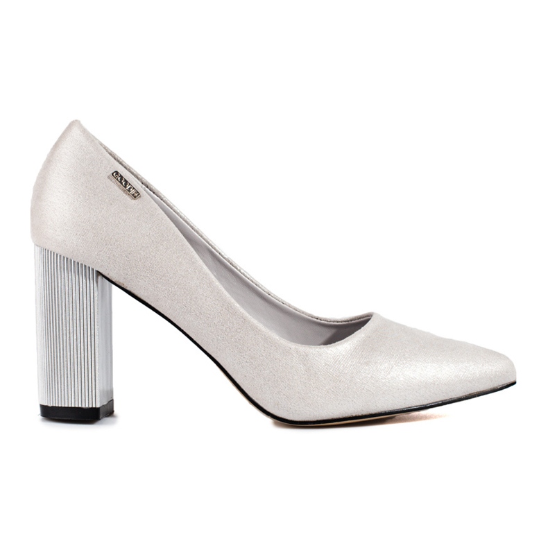 Shelovet silver stiletto pumps