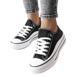 Black platform sneakers from Pomeroy