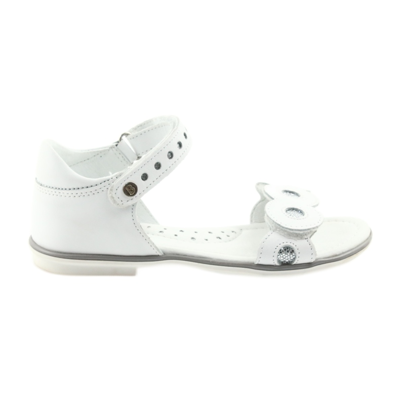 Bartek White girl leather sandals with silver wheels