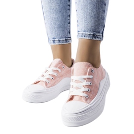 Pink platform sneakers from Bélair