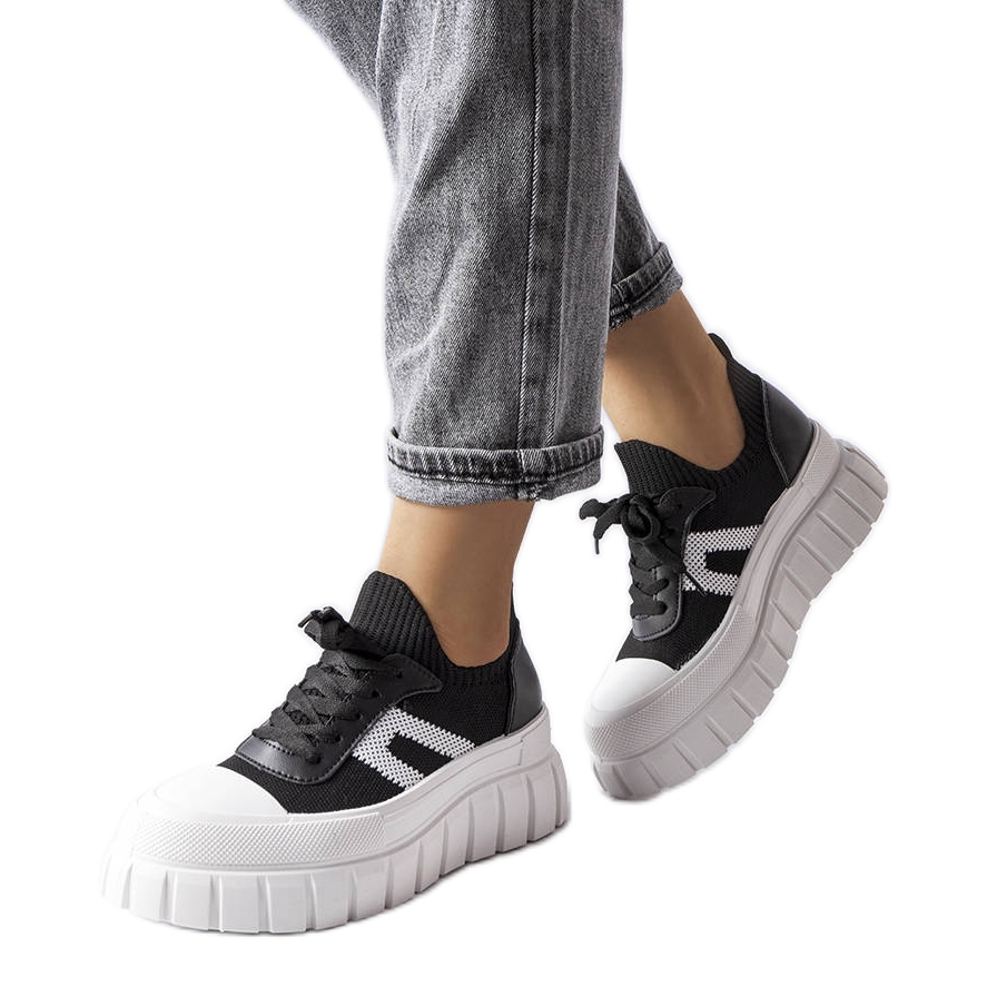Sneakers platform black sales