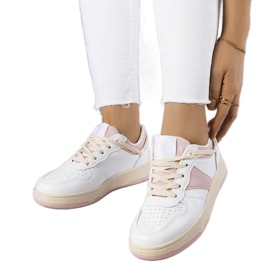 White and pink women's sneakers from Marcella