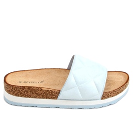 Bahr Blue Cork Slippers