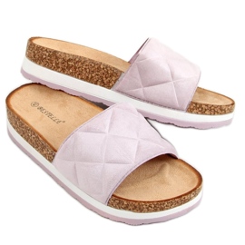 Bahr Purple Cork Slippers