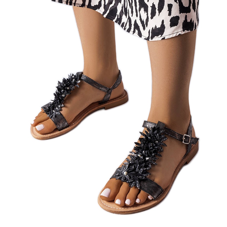 PA1 Black metallic Richard sandals PA1 Black metallic Richard sandals