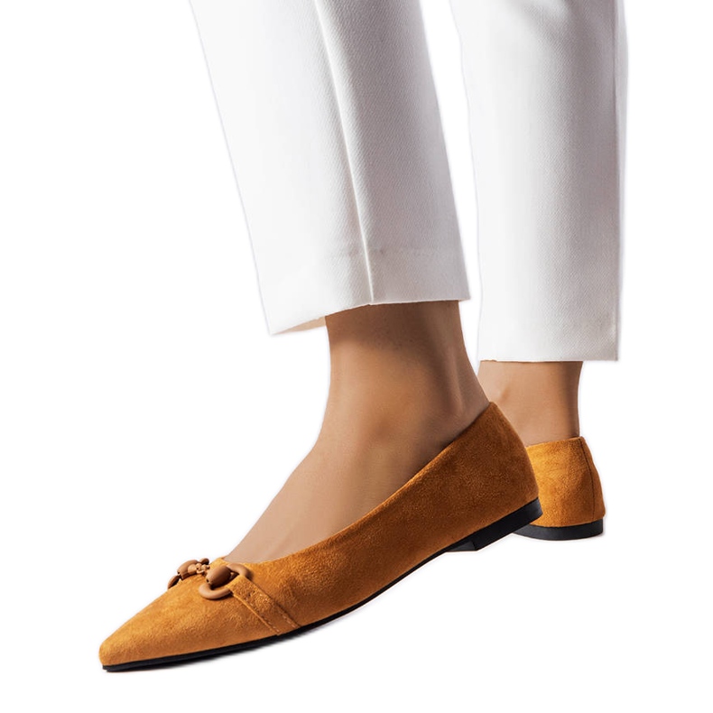 Brown pointed toe ballerinas from Aimé