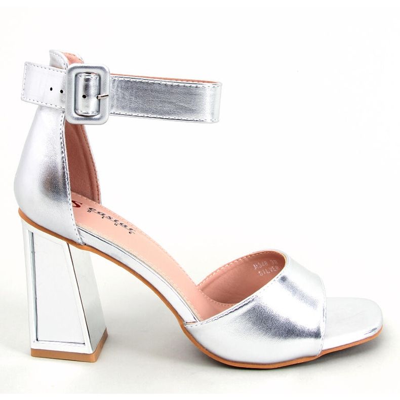 Seastar Ellen Silver heeled sandals with belt