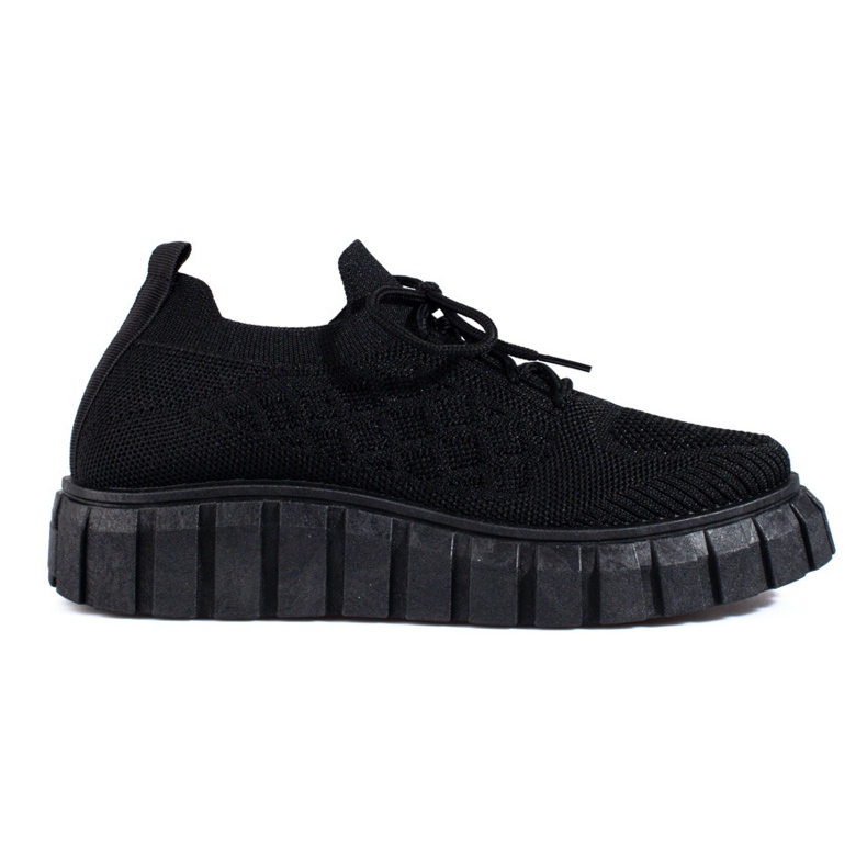 Women's Shelovet fabric sports shoes black