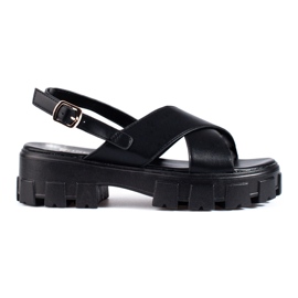 Vinceza Black platform sandals from Vincez