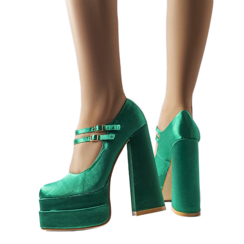 Green high heel pumps from Gabriel