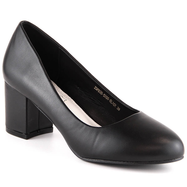 Women's black pumps on the post eVento 5950