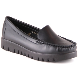 Women's loafers on the black platform Potocki YQ21020