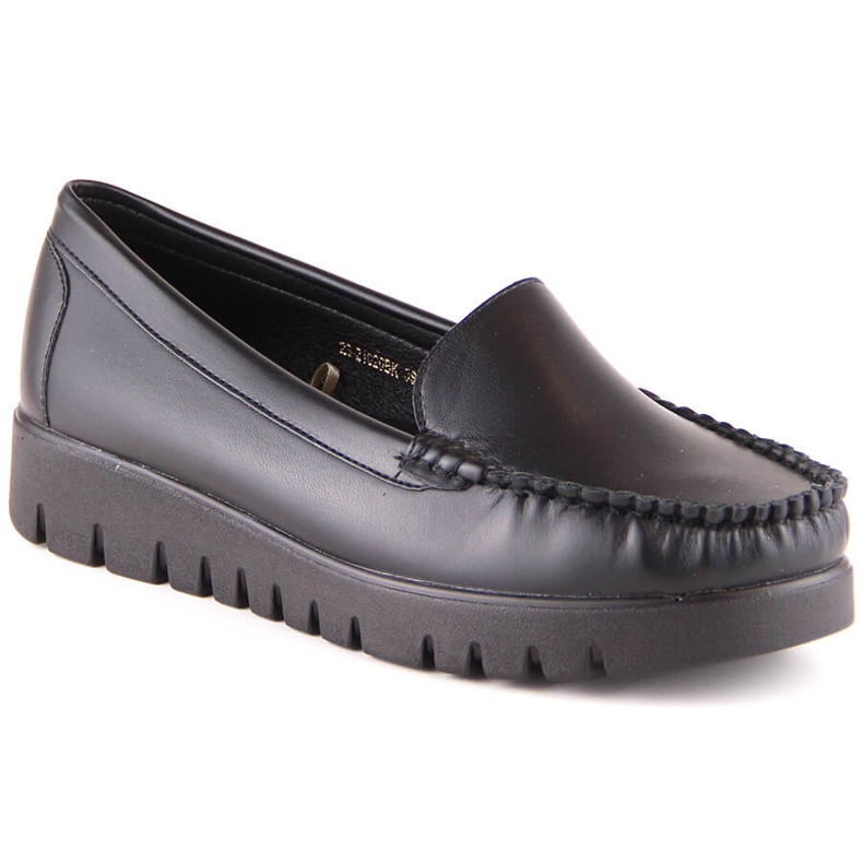 Women's loafers on the black platform Potocki YQ21020