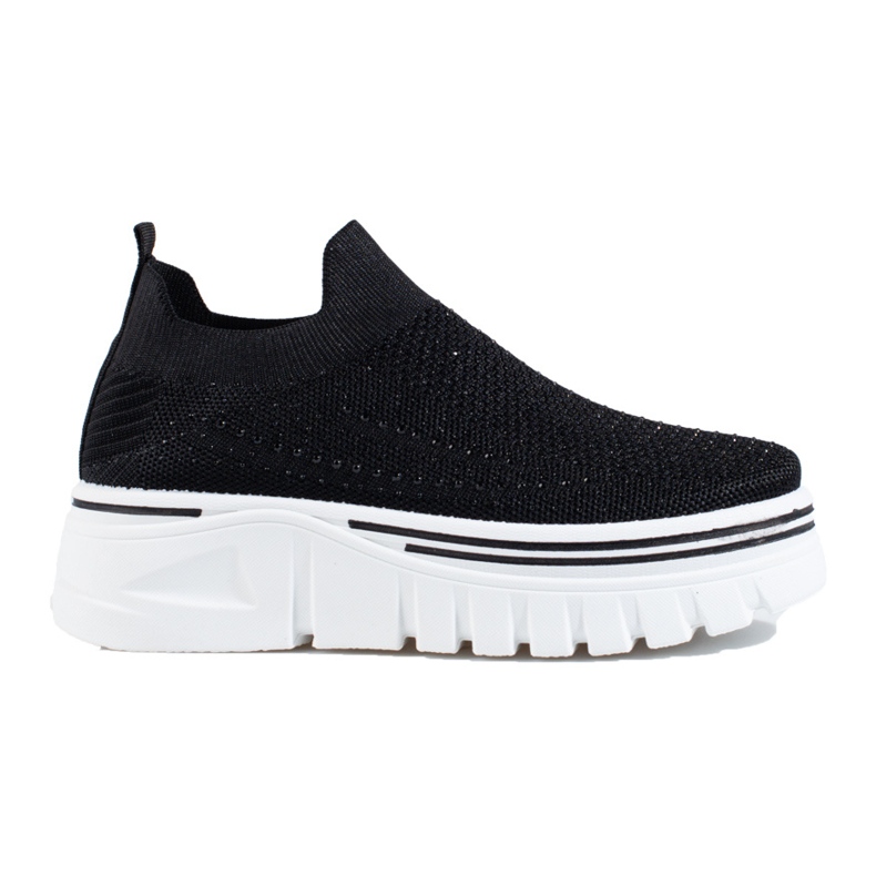 Textile black sports shoes with a thick sole from T.Sokolski Textile black sports shoes with a thick sole from T.Sokolski