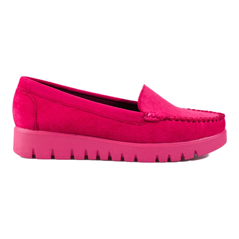 W. Potocki Slip-on pink suede moccasins with thick soles from Potocki