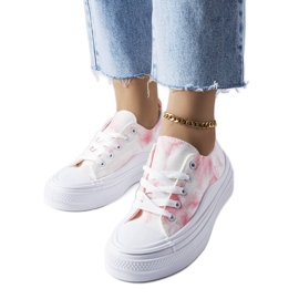 White and pink platform sneakers from Rocheleau
