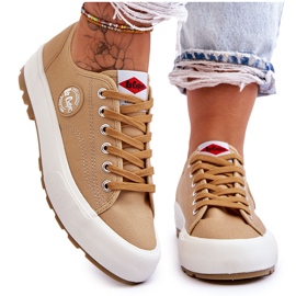 Women's Low Platform Sneakers Lee Cooper LCW-23-44-1655L Beige Women's Low Platform Sneakers Lee Cooper LCW-23-44-1655L Beige