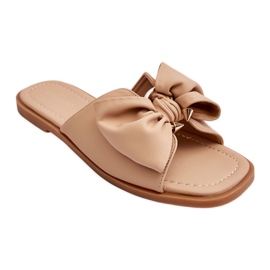 Women's Sandals With A Bow Beige Becky