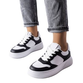 Black and white boots with a thicker sole from Baron