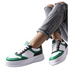 White and green shoes with a thicker sole from Baron