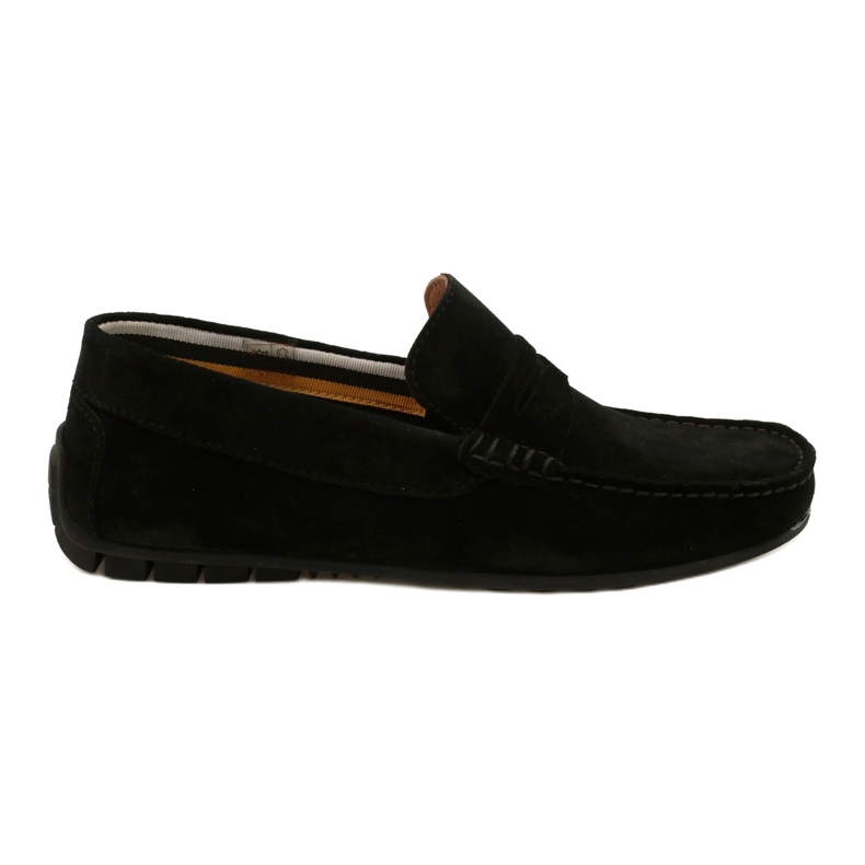 Filippo Black men's moccasins, suede leather, MP921/23, black
