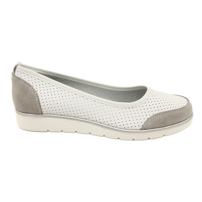 Women's openwork leather ballet flats Filippo Dp4524/23 white