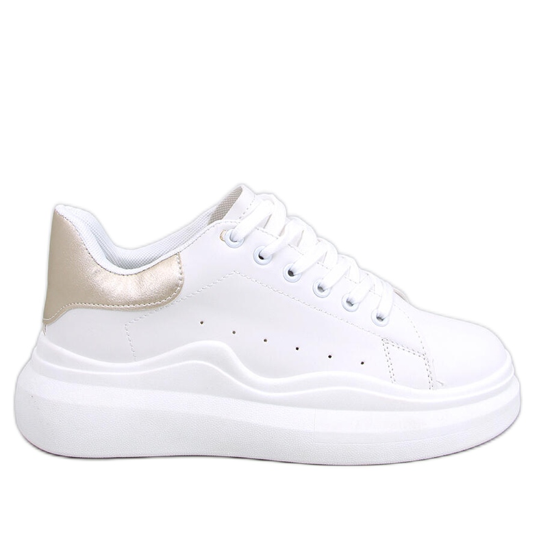 BM Women's Leone Gold sports shoes white