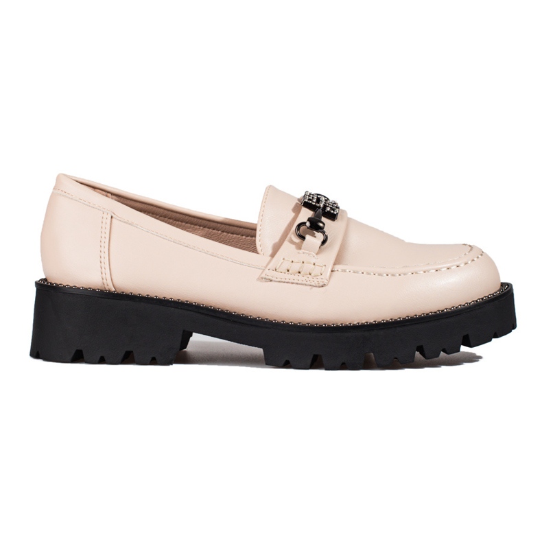 BM Women's moccasins on a thick sole Shelovet beige