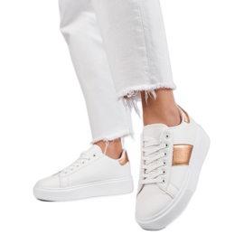 White women's sneakers on the Shelovet platform