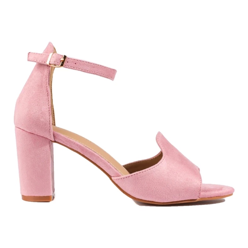 Women's pink sandals on the post by W. Potocki